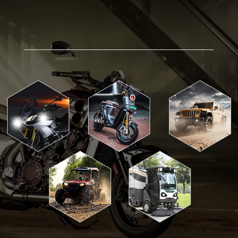 Motorcycle LED Rainbow Owl Tiger Style Spotlight Electric Vehicle Modified Front Headlight_autovado.com