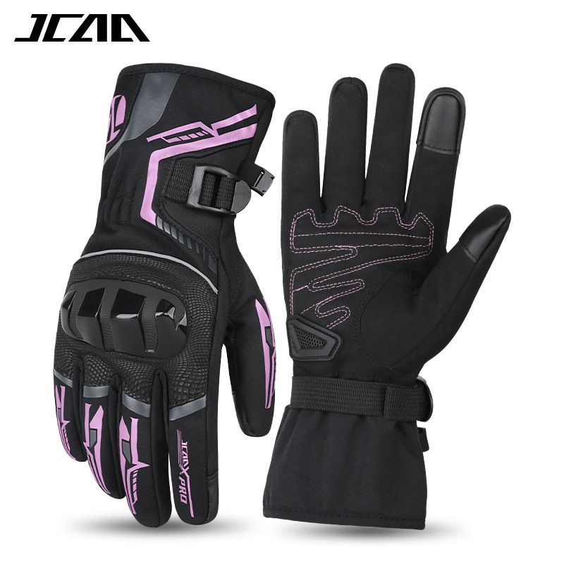 JCCA Winter Riding Anti-Fall Gloves For Men And Women Waterproof Windproof Fleece-Lined Cold-Proof Motorcycle Protective_autovado.com