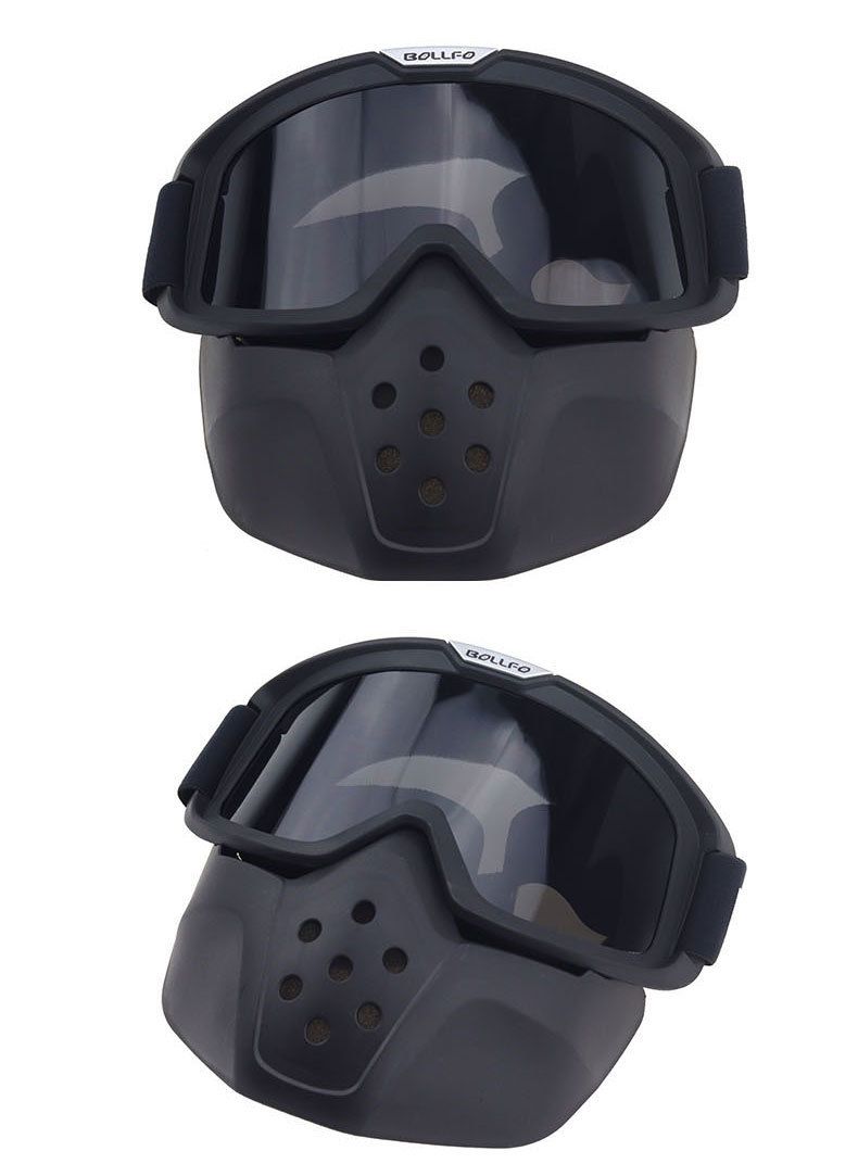 Retro Motorcycle Goggles – Anti-Fog, UV Protection, Interchangeable Lenses – Off-Road, Motocross, Cycling – Durable PC Frame_autovado.com