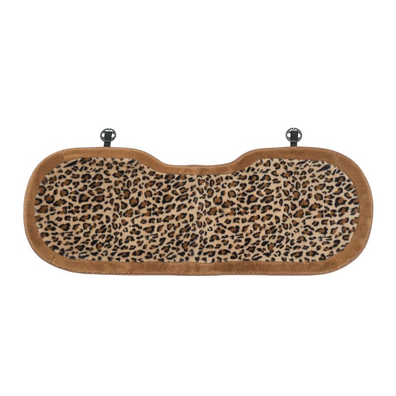 Fashion Print Car Soft Plush Leopard Steering Wheel Cover Winter Women Auto Interior Accessories Seat Pad_autovado.com