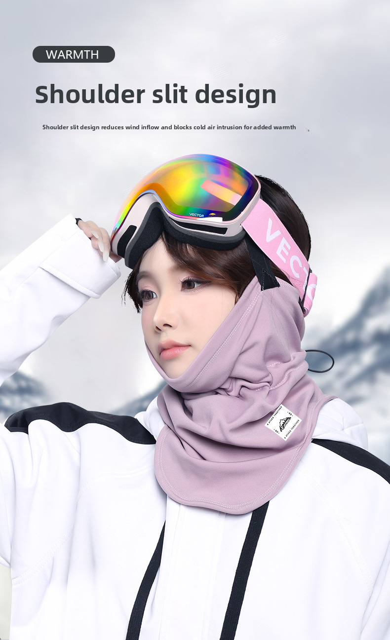 Winter Ski Mask Windproof Snowproof Warm Neck Protection Breathable Quick-dry Cycling Cold-proof Korean Style V-shaped_autovado.com