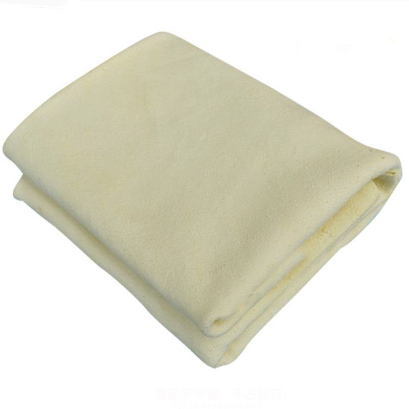 Suede Oil Tanned Leather, Naturally Shaped, Thickened, Water Absorbing Deer Skin Sheepskin Towel, Special Car Wash Cloth_autovado.com