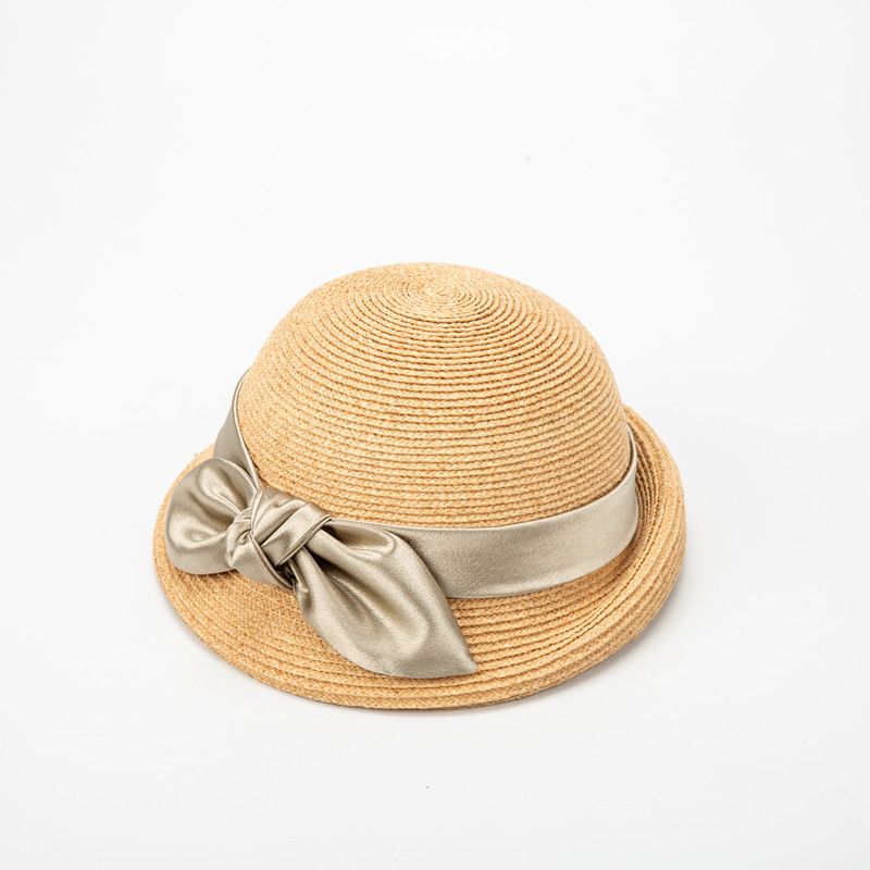 Hot Sale Women Raffia Straw Hats Ribbon Bow Blower Ladies Summer Fedora Outdoor Sun wedding Party Hat_autovado.com