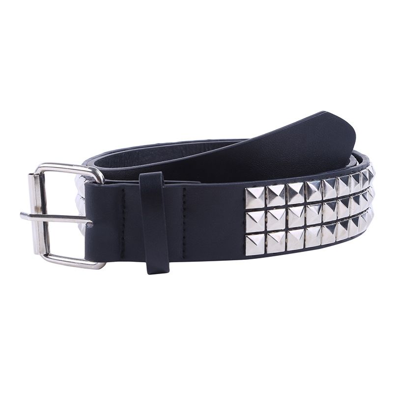 HOT Shiny Pyramid Fahion Rivet Men&Women' Studded Belt Punk Rock With Pin Buckle Hardware Jean Deigner Female Wait_autovado.com
