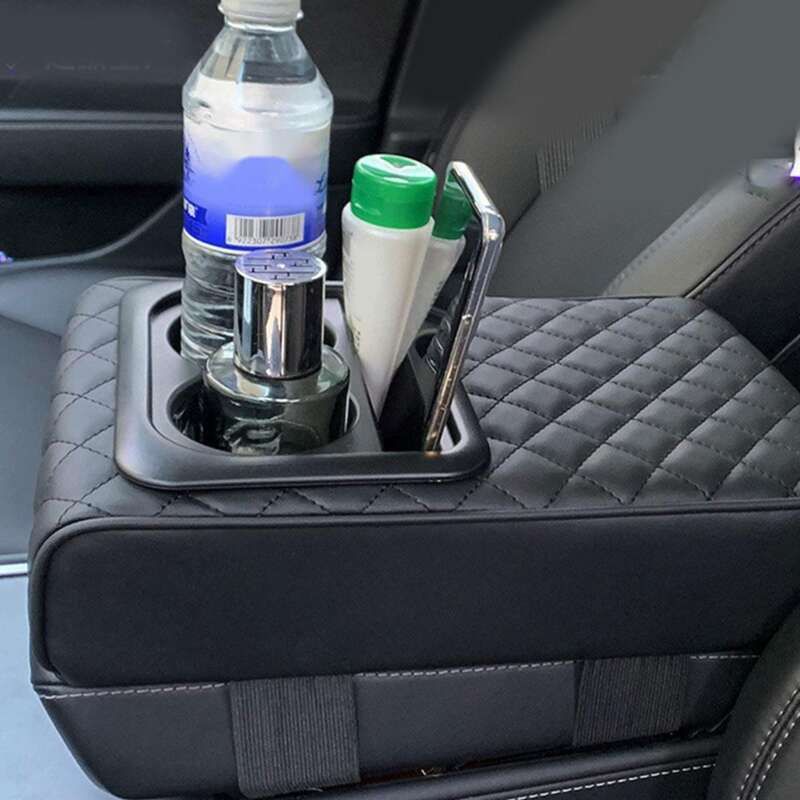 Multi Functional Cup Holder Box Height Increasing Car Armrest Pad, All Season Universal Protective Cover_autovado.com