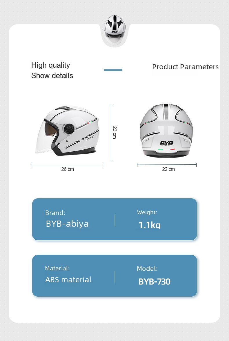 Scooter helmet Motorcycle helmet Men's and women's ventilated double mirror half helmet Motorcycle helmet Cycling helmet_autovado.com