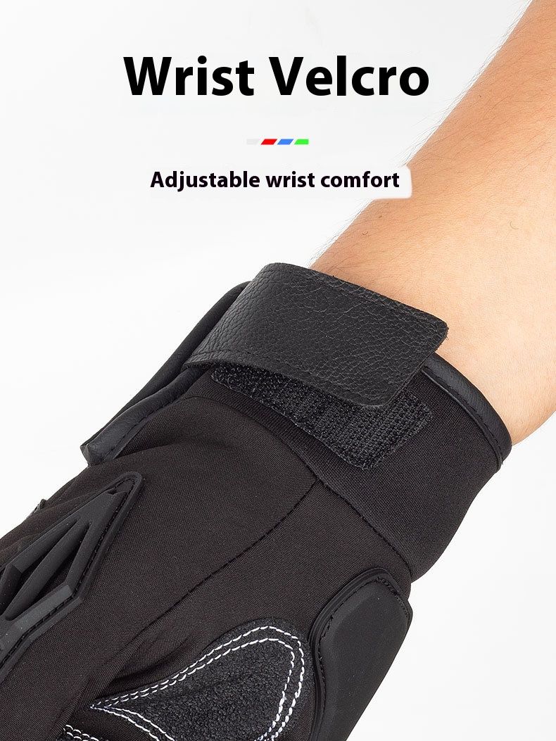 Motorcycle Gloves – All-Season Riding Gloves (Touchscreen, Anti-Slip, PE/Alloy/Carbon Shell, M/L/XL, Black/Red/Green)_autovado.com
