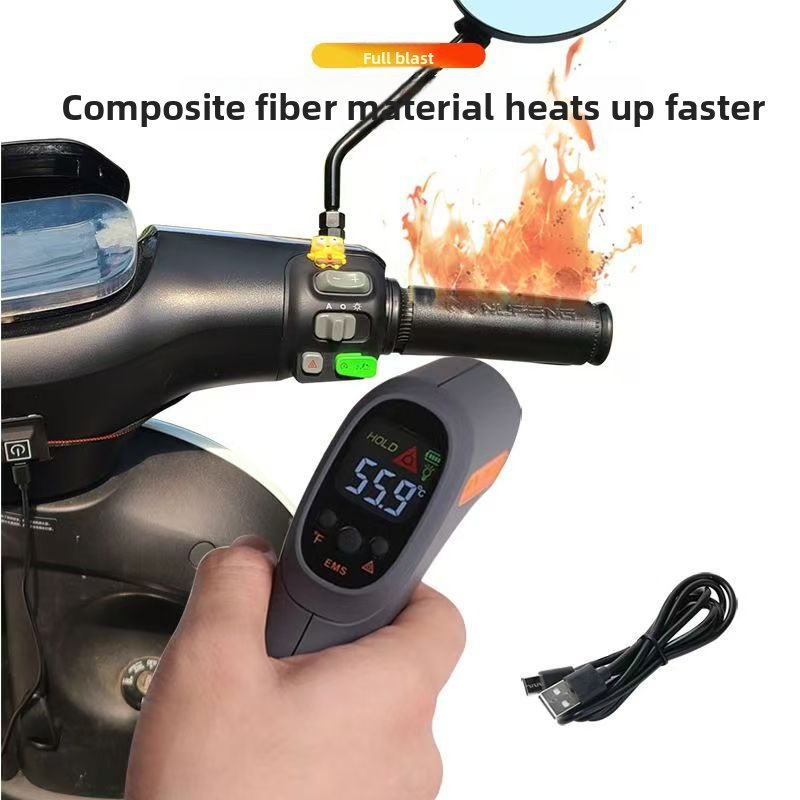 Kangre USB Motorcycle Heated Handlebar Muffs 5V Charging Three-speed Temperature Adjustment Battery Electric Vehicle_autovado.com