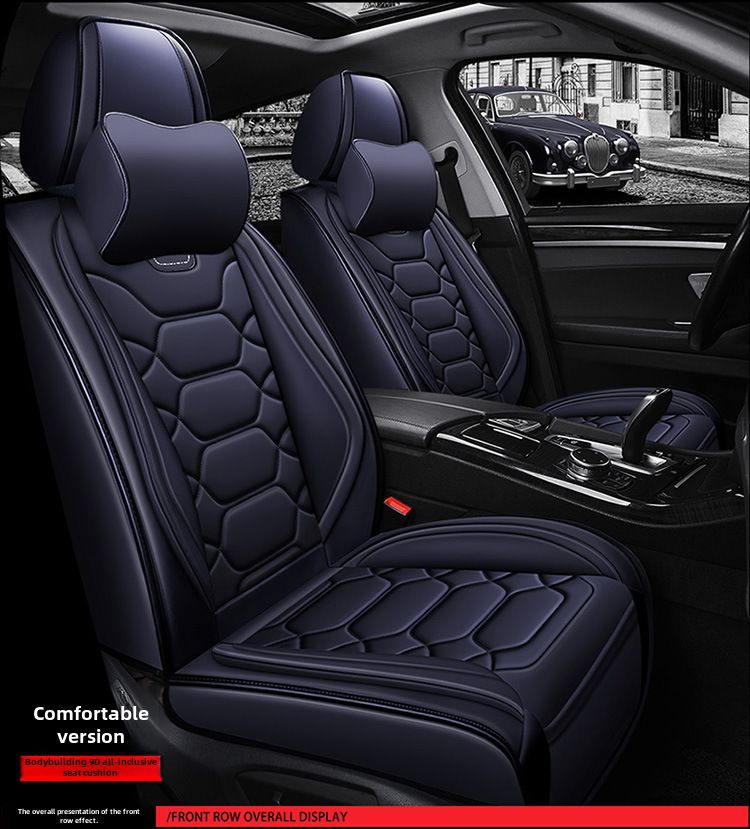 All-inclusive 9D leather car seat cover four seasons fashion sports seat cover New interior supplies_autovado.com