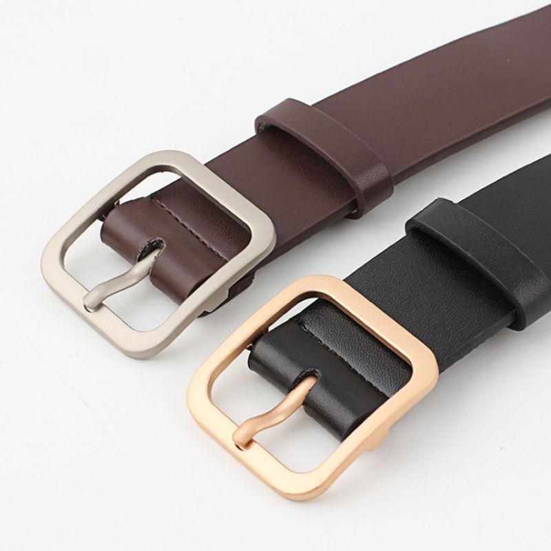 HOT PU Leather Belt Women Square Pin Buckle Black Belts for Jeans Pants Chic Brand Vintage Strap Female Waistband_autovado.com