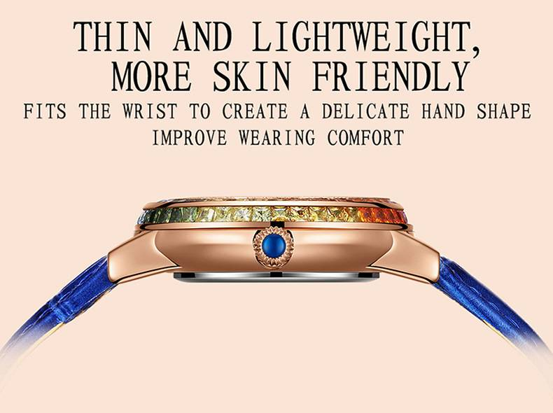 Ladies high-end crystal jewelry with diamond inlaid quartz watch, light luxury dress jewelry watch_autovado.com