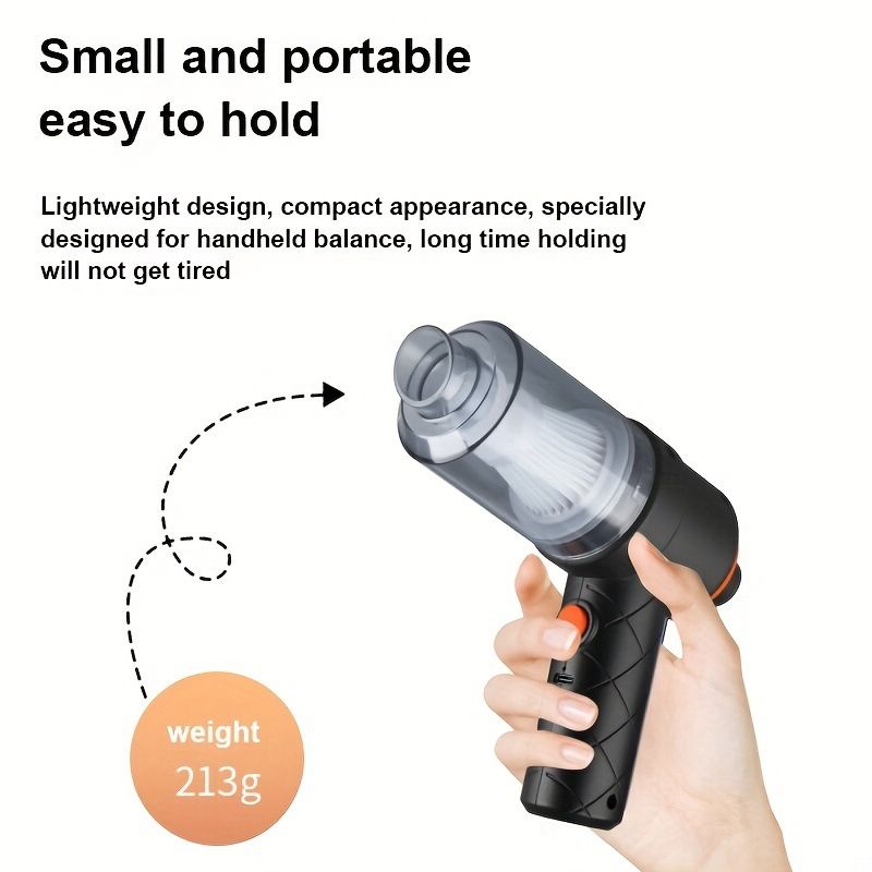 Vacuum Cleaner Car Cleaning High Power Mini Rechargeable Multi Function Blowing And Suction Car Handheld Small Car_autovado.com