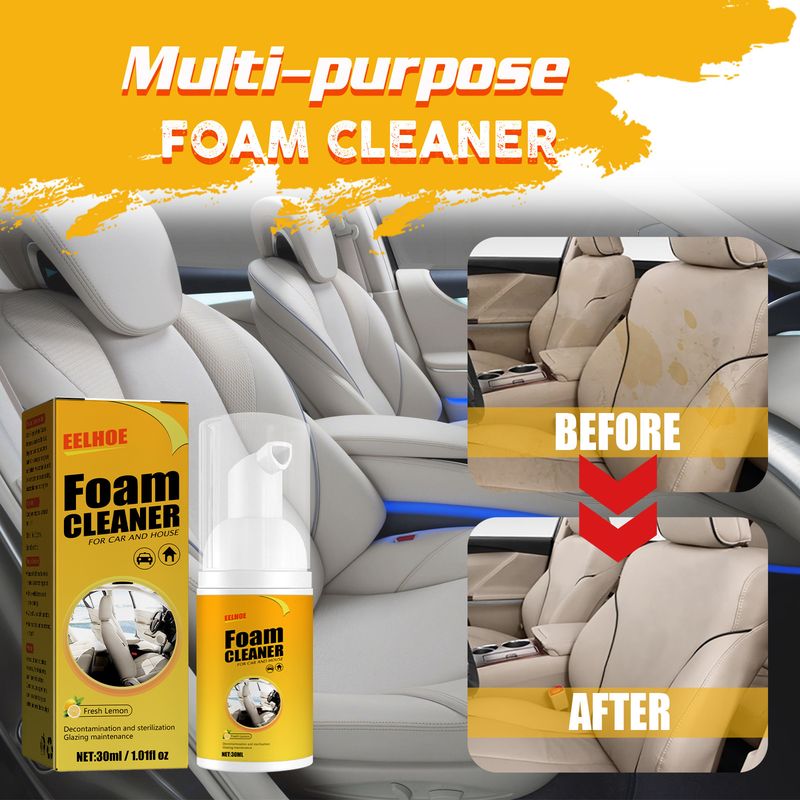 Multifunctional Foam Cleaner Car Interior Decontamination Seat Steering Wheel Cleaner_autovado.com
