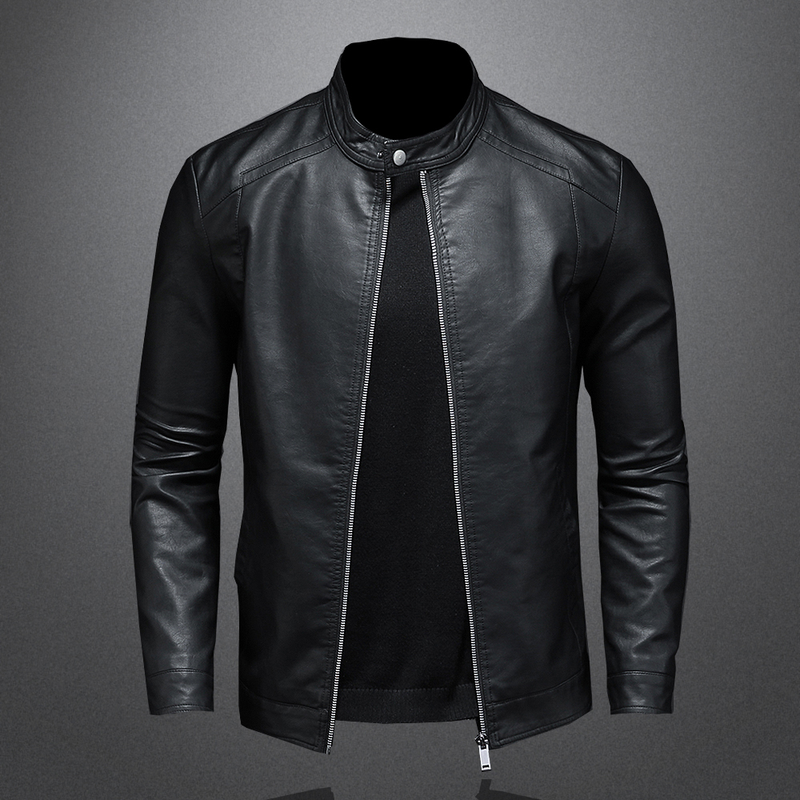 Men's Leather Jacket Men's Autumn/winter Motorcycle Casual Coat Men's_autovado.com