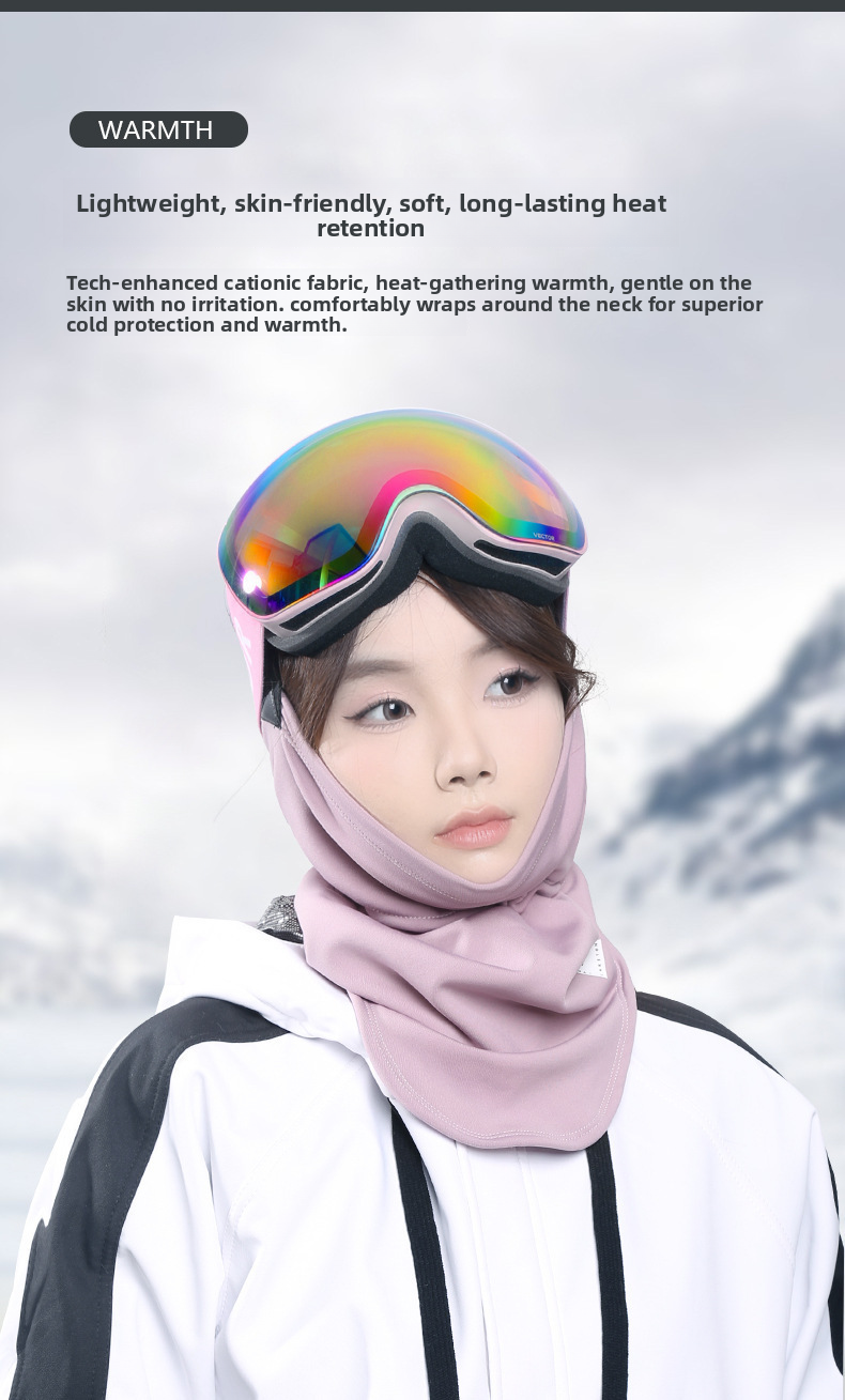 Winter Ski Mask Windproof Snowproof Warm Neck Protection Breathable Quick-dry Cycling Cold-proof Korean Style V-shaped_autovado.com