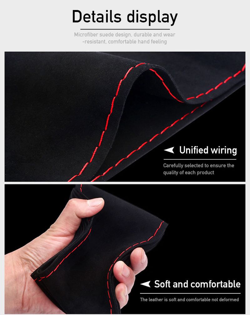 Flip Fur Hand Sewn Steering Wheel Frosted Leather Four Seasons General Motors Handle Cover Suede Winter Plush_autovado.com