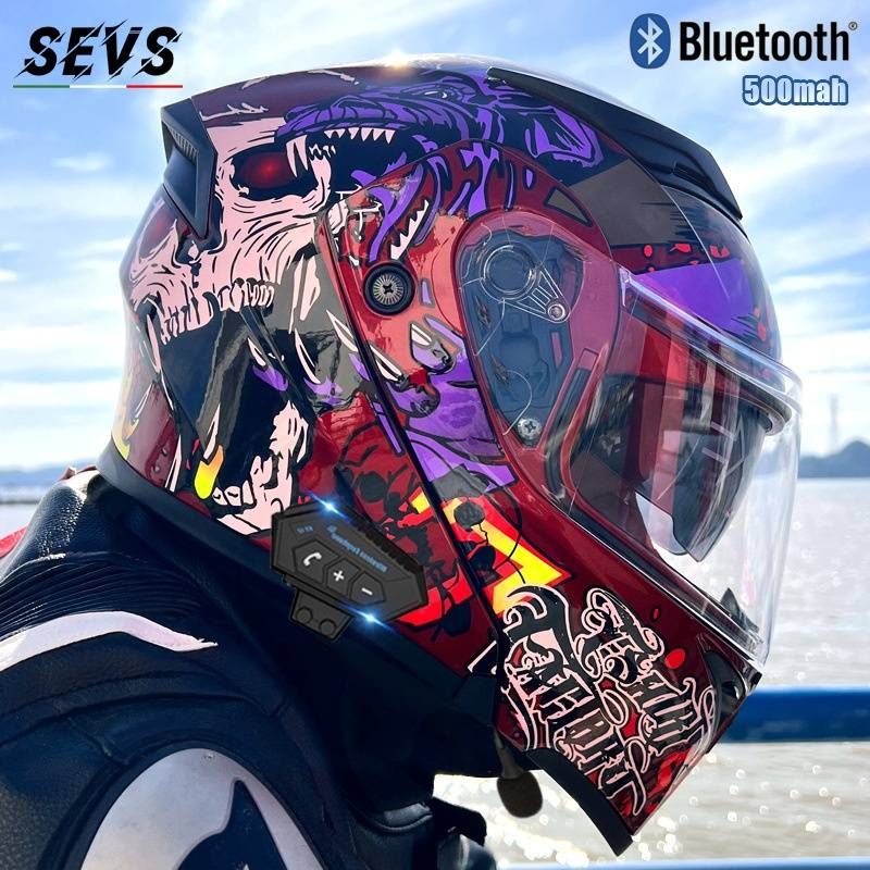 DOT & 3C Certified Modular Motorcycle Helmet With Dual Visor & Bluetooth – Flip-Up Full Face Helmet For Men & Women_autovado.com