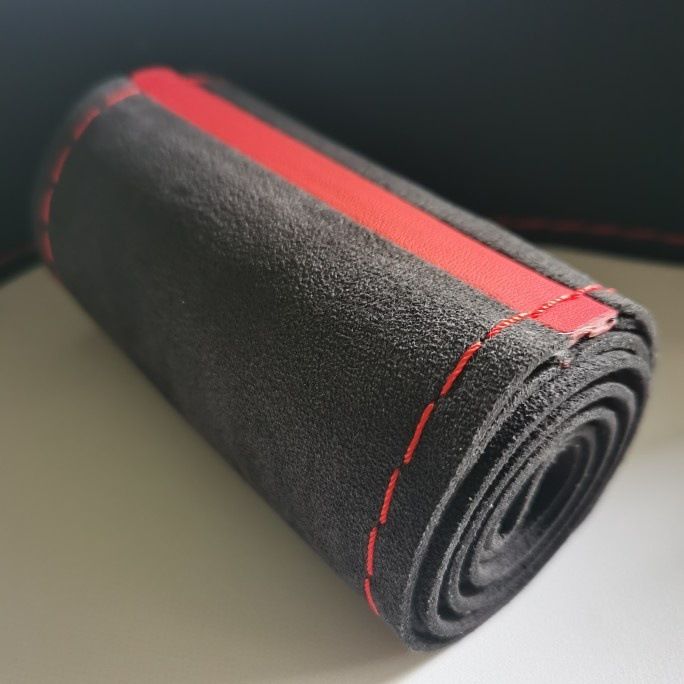 Flip Fur Hand Sewn Steering Wheel Frosted Leather Four Seasons General Motors Handle Cover Suede Winter Plush_autovado.com