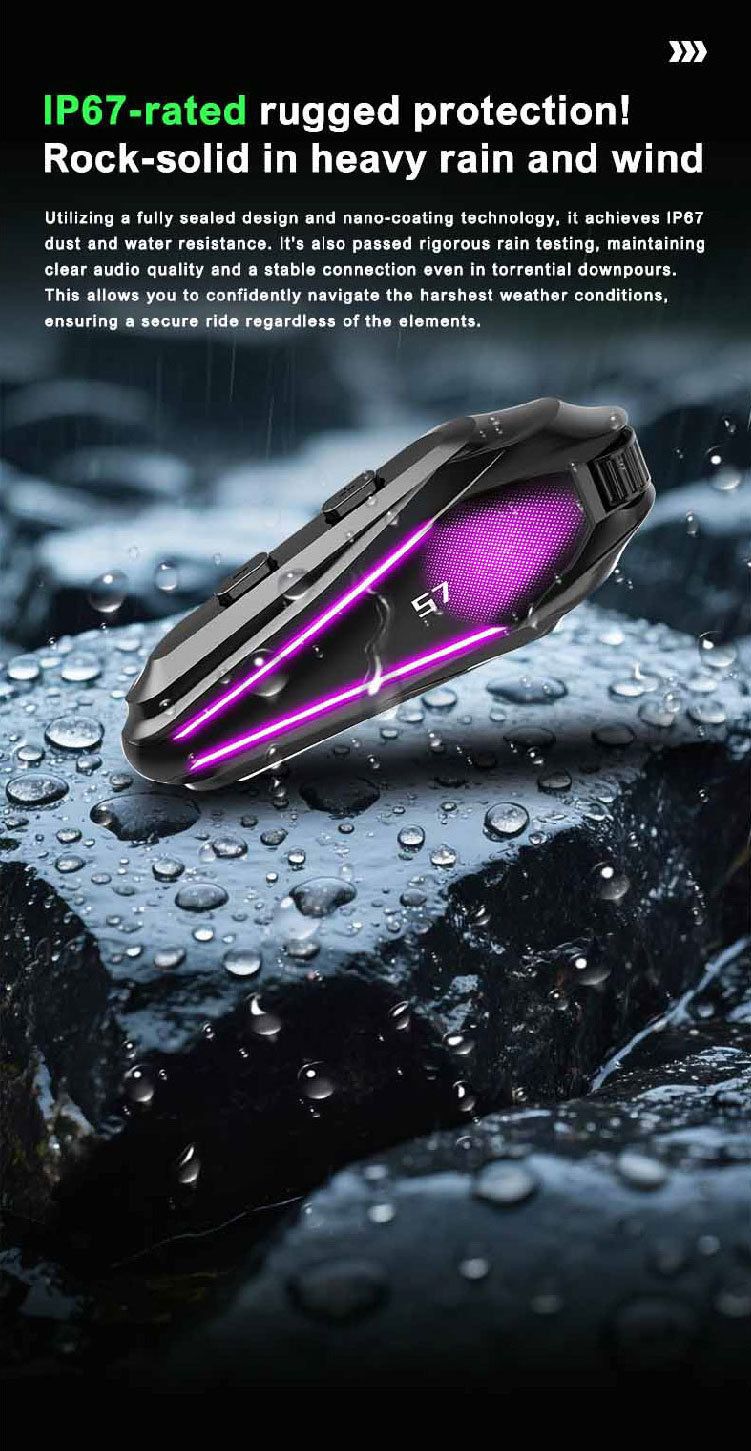 S7 External Helmet Bluetooth High Sound Quality Waterproof Anti-Freeze Noise Reduction Team Riding Intercom Headset_autovado.com