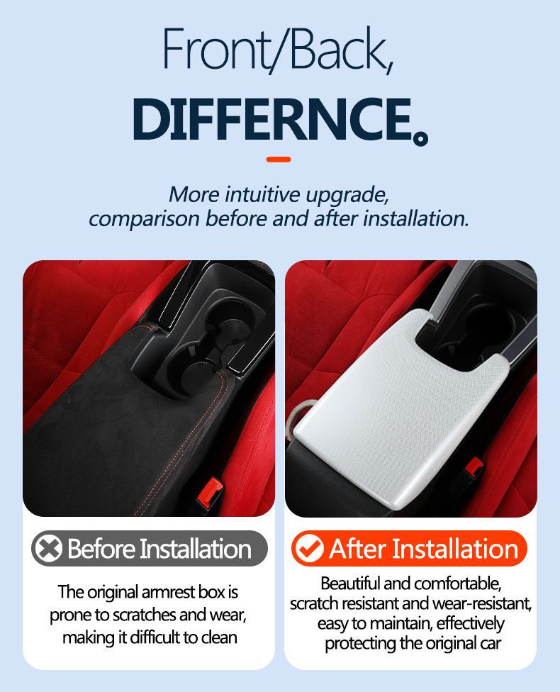 New Model Handbrake Eleventh Generation Civic Armrest Box Panel Carbon Fiber Central Decoration Center Console Gear_autovado.com