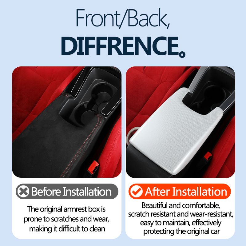 New Model Handbrake Eleventh Generation Civic Armrest Box Panel Carbon Fiber Central Decoration Center Console Gear_autovado.com