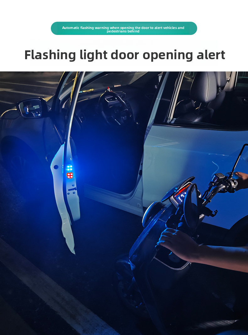 Car Warning Door Lighting LED Colorful Flashing Atmosphere Welcome Anti-Collision Anti-Rear-End Light No Wiring Required_autovado.com