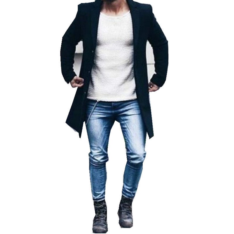 Men's Clothing 2024 New Men's Trench Coat Men's Tweed Coat For Men_autovado.com