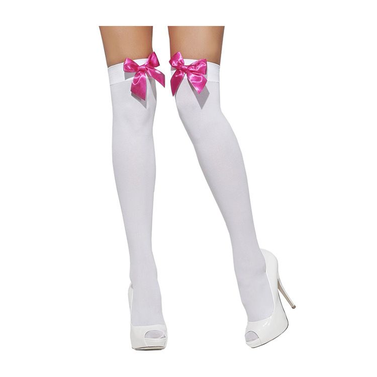 Unisex Halloween stockings Christmas stockings bow stockings Halloween party high socks nurse socks_autovado.com