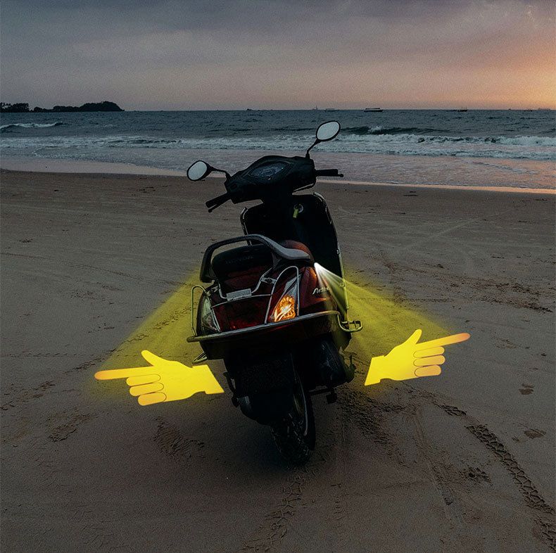 Motorcycle Projection Turn Signal LED Ambient Cornering Ground Gesture High Brightness Warning Light_autovado.com