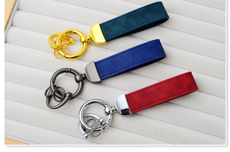 Vintage Leather Leather Car Keychain_autovado.com