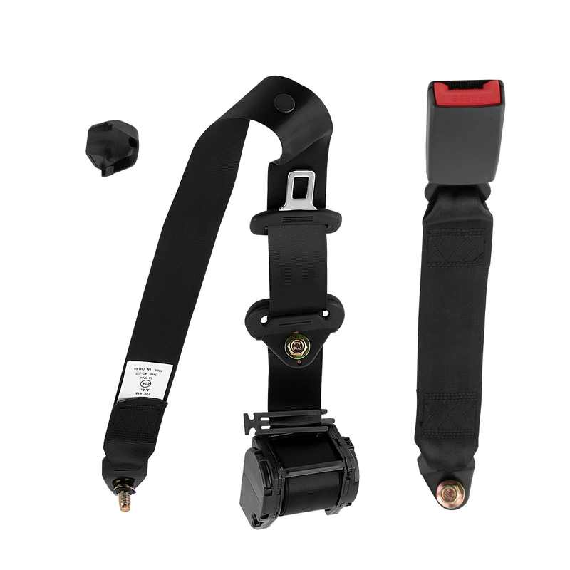 Retractable Adjustable Shoulder Seat Belt Universal 3 Point Safety Belts_autovado.com