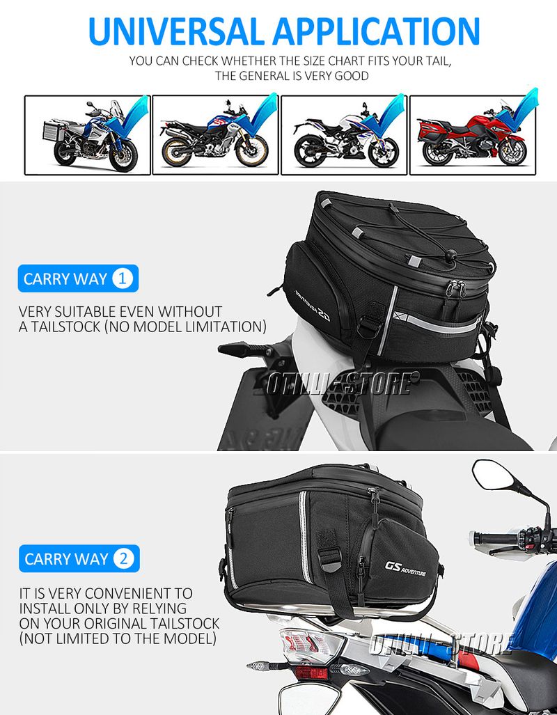 Suitable For R1250GS R1300GS Motorcycle Accessories Rear Luggage Rack Toolkit Storage Bag_autovado.com