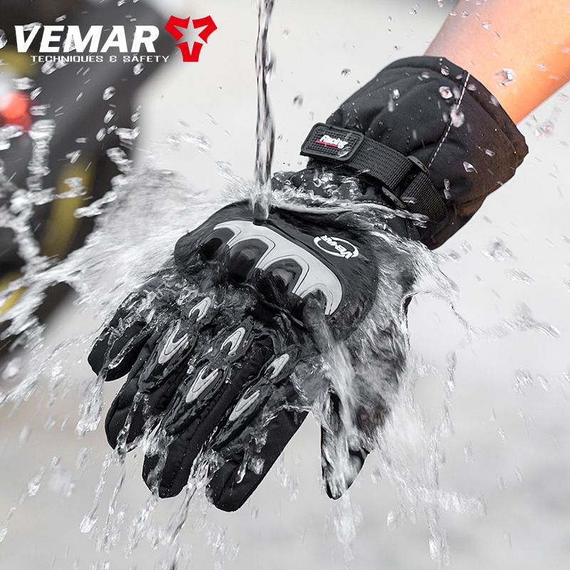 Winter Motorcycle Waterproof Men, Touchscreen Riding Gloves, Electric Vehicle Cold-Proof Thermal Windproof Gloves For_autovado.com