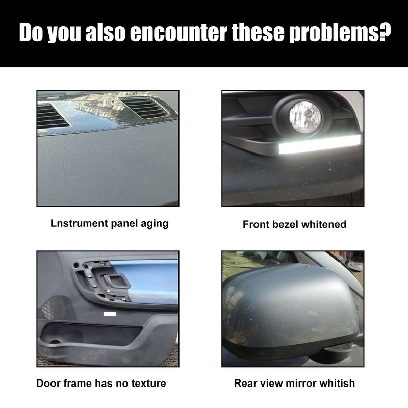 Rayhong 2pcs/setPlastic Retread Coating Automotive Interior Instrument Panel Seat Clean Dust Polishing Maintenance Coating_autovado.com