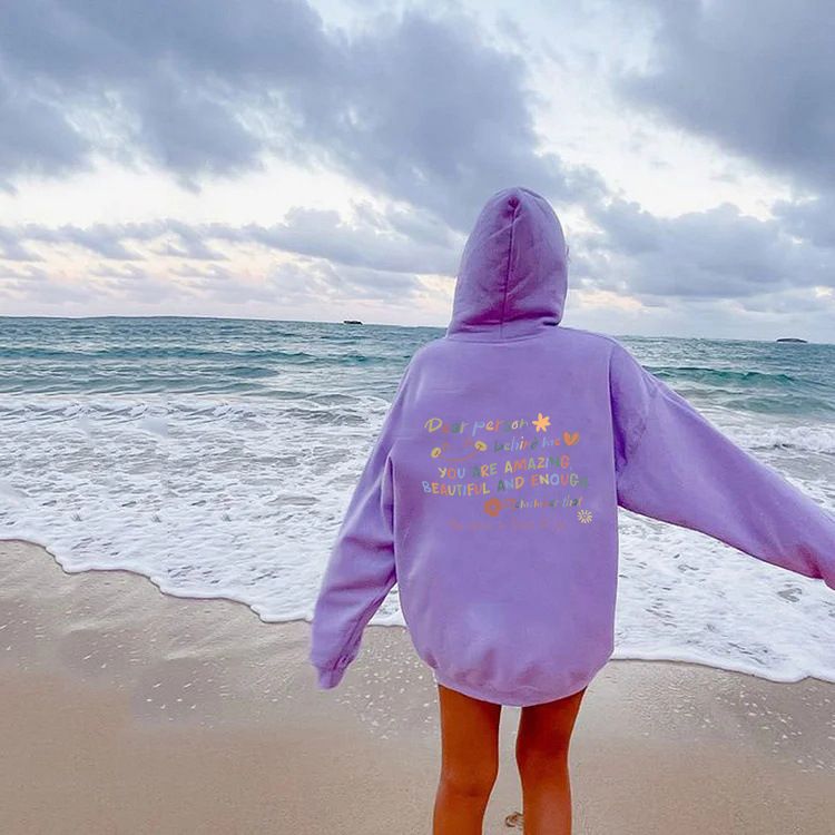 Women's Clothing Dear Person Behind Me hooded sweatshirt, motivational gift, mental health shirt_autovado.com