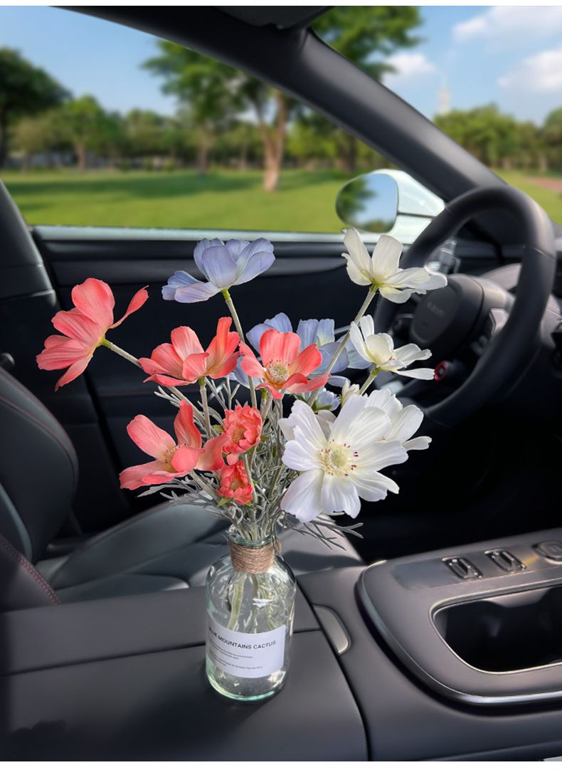 Car bouquet girls, interior accessories good items for cars, center console decorations, high-end simulation vases_autovado.com