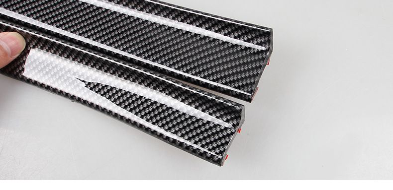 Car 3D Pattern Rubber Spoiler No Drilling Required Universal Carbon Fiber Diffuser Anti-Collision Strip_autovado.com