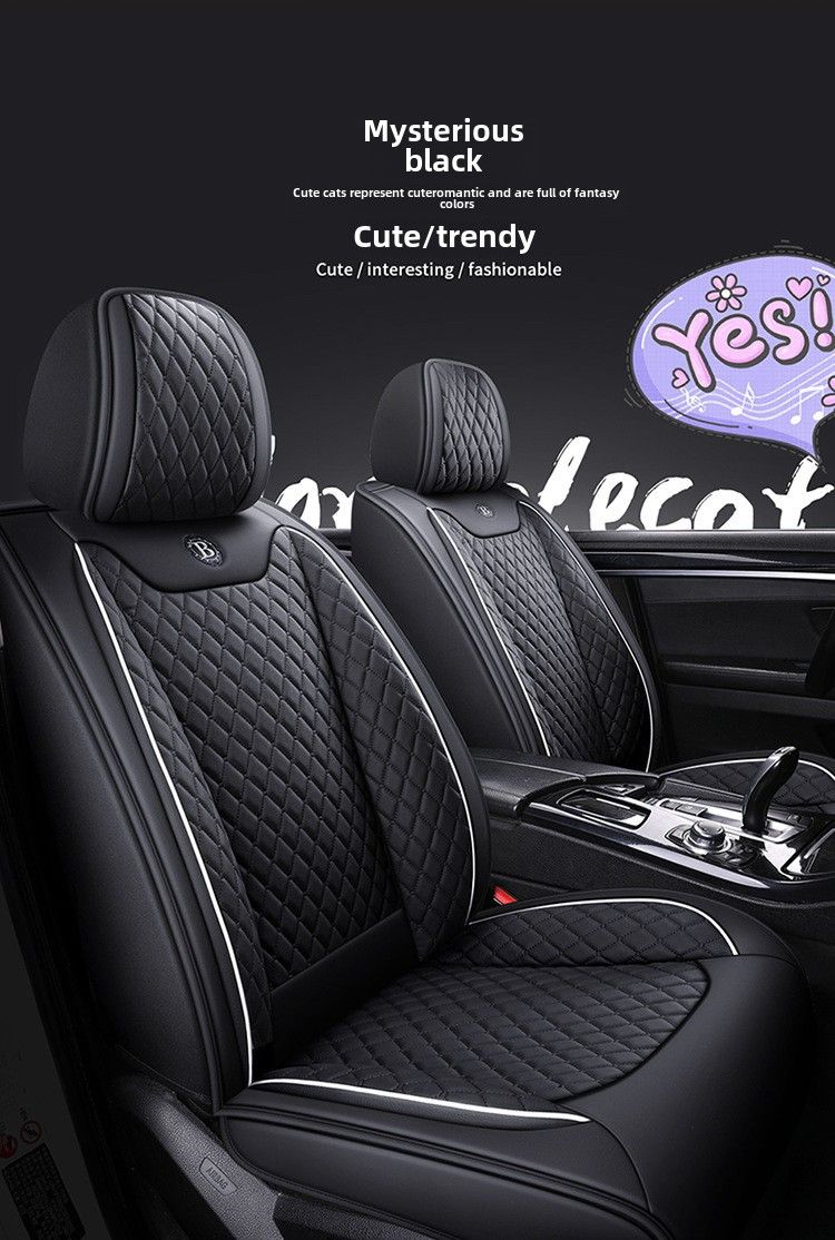 Car seat cushion four seasons universal fully surrounded cute seat cover goddess seat cushion all-inclusive car seat cover winter car interior_autovado.com