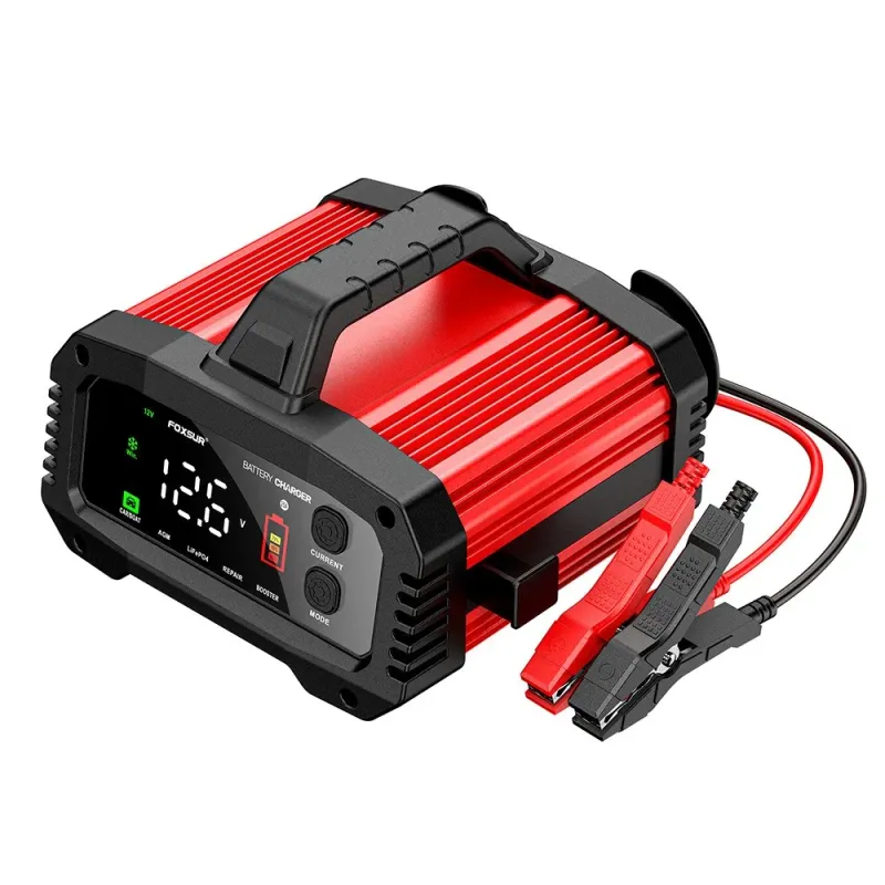 Portable 25A/15A Smart Car Battery Charger For 12V-24V Motorcycle Lead Acid AGM GEL LiFePo4 Batteries Auto Booster Pulse_autovado.com
