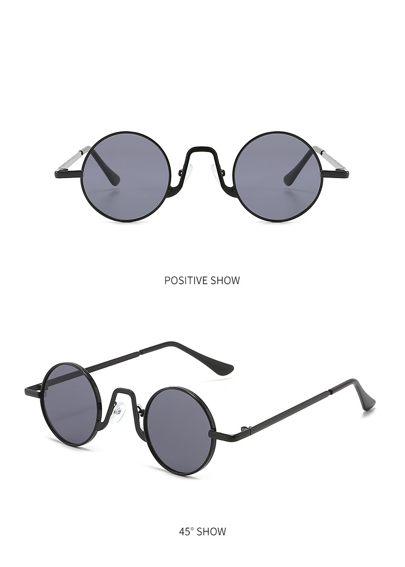 Unisex Prince Mirror Steampunk Retro Small Round Sunglasses Small Frame Sunglasses Glasses_autovado.com
