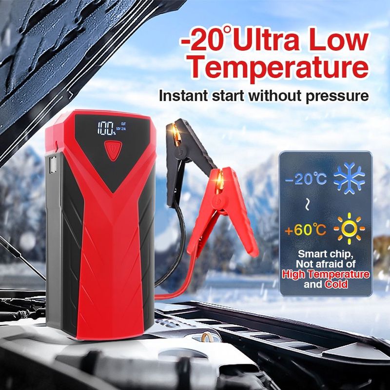 ✮XTITAN 298000mAh 5V 2A Jump Starter PowerBank Car Jumper Power Bank With Tire Pump☝_autovado.com