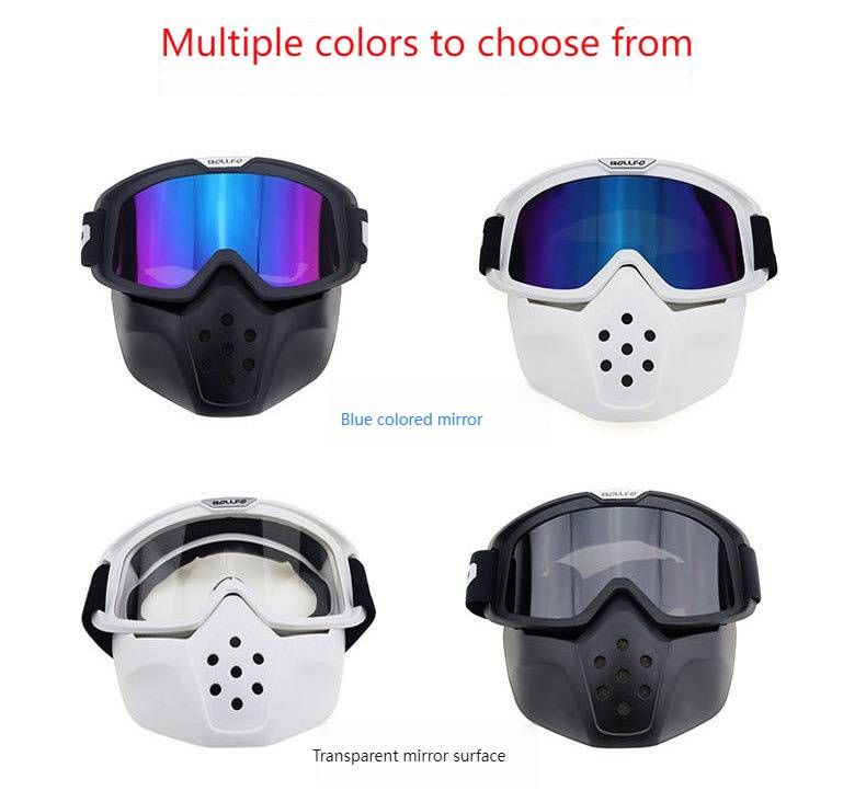 Retro Motorcycle Goggles – Anti-Fog, UV Protection, Interchangeable Lenses – Off-Road, Motocross, Cycling – Durable PC Frame_autovado.com