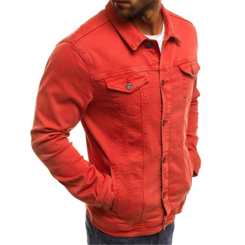 Men's Casual Solid Color Jacket Cardigan Button Cargo Jacket_autovado.com