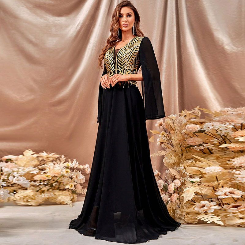 New Year Mom dress dress Embroidery dress Bridesmaid evening dress_autovado.com