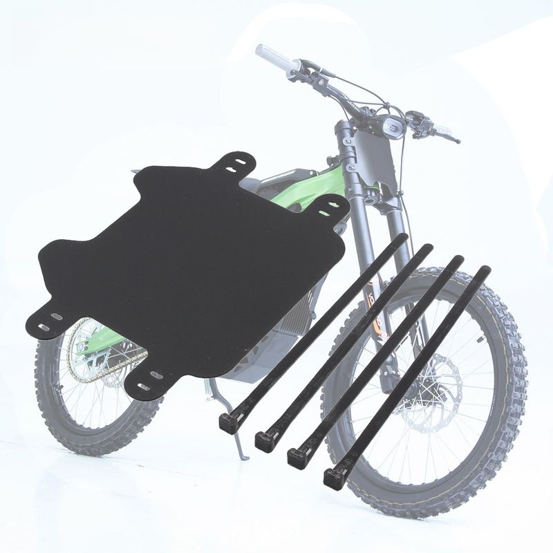 Light Bee Off-Road Motorcycle Front Number Plate Holder - Universal Fit For Dirt Bikes & MX Bikes, Heavy-Duty Black Plastic Design, Easy Mounting_autovado.com