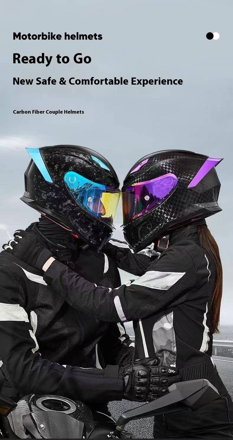 DOT-Certified Carbon Fiber Full-Face Motorcycle Helmet – Ultra-Lightweight 3K/12K/Forged Carbon With Bluetooth, All-Season Riding Protection (M-XXL)_autovado.com