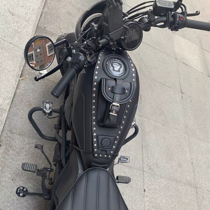 Motorcycle Fuel Tank Cm300/500 Jinjila 450 Universal Leather Waterproof Storage Bag_autovado.com