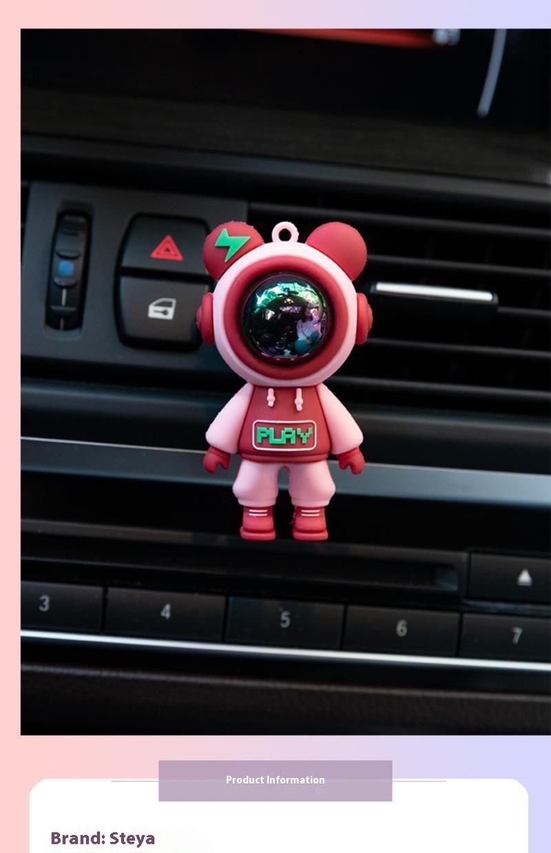 New Car Air Outlet Aromatherapy Tablets Perfume Air Conditioner Mouth Interior Decoration Supplies Complete Car Cartoon Car Spaceman_autovado.com