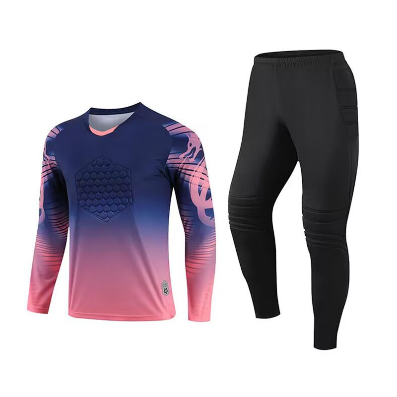 Men's Clothing goalkeeper uniform long sleeve training competition cross-border goalkeeper uniform jersey chest elbow pads football uniform suit_autovado.com