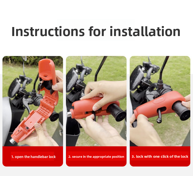 Electric Bike Front Brake Anti-Theft Alarm Motorcycle Fixed Portable Throttle Handlebar Lock Riding Gear_autovado.com